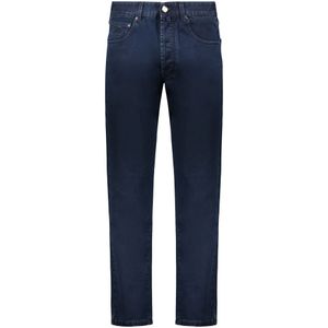 Moorer, Heren, Jeans, Blauw, Maat: W34 Katoen,