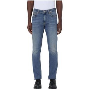 Versace Jeans Couture, Heren, Jeans, Blauw, Maat: W38 Katoen,
