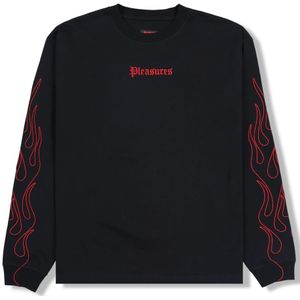 Pleasures, Heren, Tops, Zwart, Maat: L Katoen,