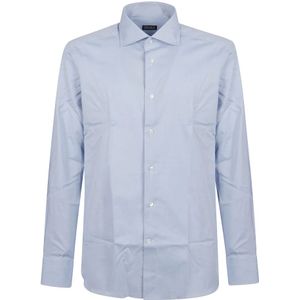 Zegna, Heren, Overhemden, Blauw, Maat: M Katoen,