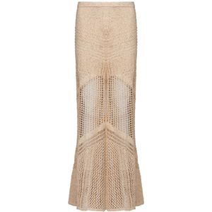 Mes Demoiselles, Dames, Rokken, Beige, Maat: S Katoen,