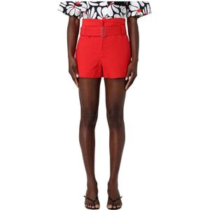 Msgm, Dames, Korte broeken, Rood, Maat: 2XS Katoen,