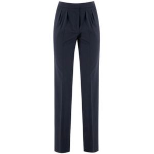 Fabiana Filippi, Dames, Broeken, Blauw, Maat: XS Wol,