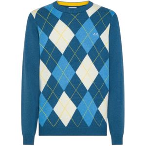 Sun68, Heren, Truien, Blauw, Maat: S Wol,