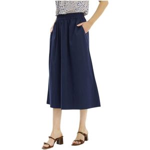 IN Front, Dames, Rokken, Blauw, Maat: S Katoen,