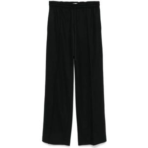 Vince, Dames, Broeken, Zwart, Maat: L Wol,