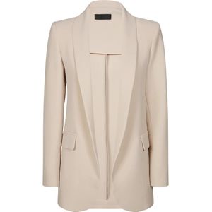 F.It, Dames, Jassen, Beige, Maat: S Leer,