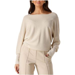 Nukus - Batwing Pullover Lurex - Trui - Beige - Regular Fit