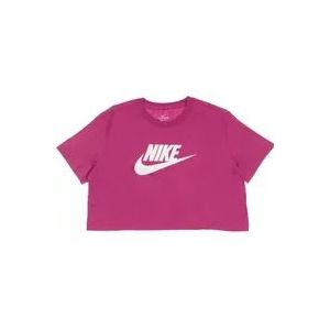 Nike Cactusbloem Crop Icon T-shirt , Pink , Dames , Maat: L