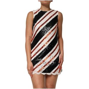 Dolce & Gabbana, Dames, Jurken, Veelkleurig, Maat: 3XS Katoen,