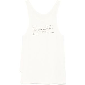Maison Margiela, Dames, Tops, Wit, Maat: S Katoen,