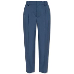 Marni, Dames, Broeken, Blauw, Maat: S Wol,