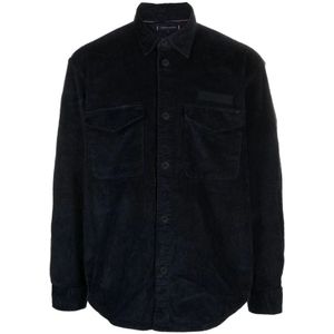 Tommy Hilfiger, Heren, Jassen, Blauw, Maat: L Corduroy,