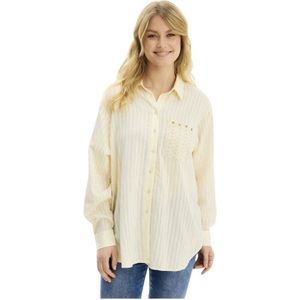 IN Front, Dames, Blouses & Shirts, Beige, Maat: S