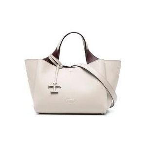 Tod's Witte T Timeless Mini Tote Tas , White , Dames , Maat: ONE Size
