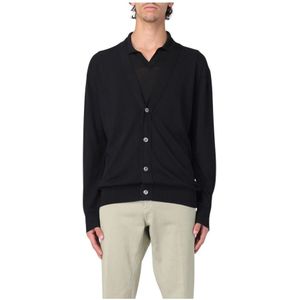 Lardini, Heren, Truien, Zwart, Maat: S Katoen,