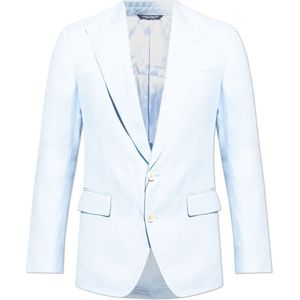 Dolce & Gabbana, Heren, Jassen, Blauw, Maat: M Linnen,