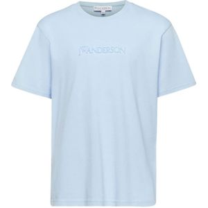 JW Anderson - Logo Embroidery T-Shirt - Blauw - Katoen