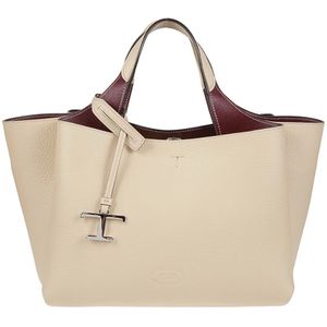 Tod's Mini APA Tas in Natuur/Bordeaux Scuro , Beige , Dames , Maat: ONE Size