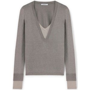 Motivi, Dames, Truien, Grijs, Maat: XS Viscose,