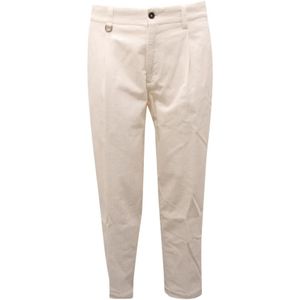 Paolo Pecora, Heren, Broeken, Wit, Maat: L Velours,