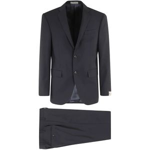 Corneliani, Heren, Pakken, Blauw, Maat: L Wol,