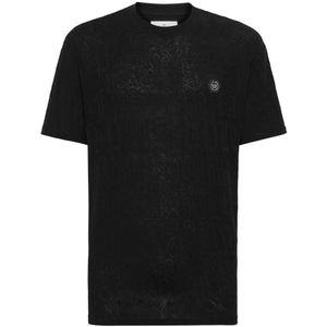 Philipp Plein, Heren, Tops, Zwart, Maat: 2XL Katoen,