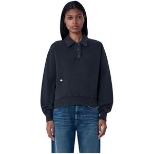 JW Anderson, Dames, Sweatshirts & Hoodies, Zwart, Maat: M Katoen,