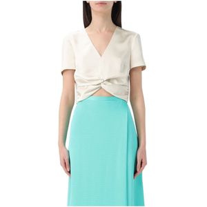 Patrizia Pepe, Dames, Blouses & Shirts, Beige, Maat: XS