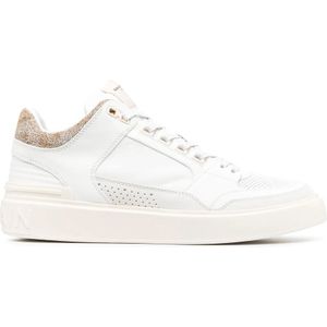 Balmain Casual Witte Sneakers Kalfsleer Suède , White , Heren , Maat: 45 EU