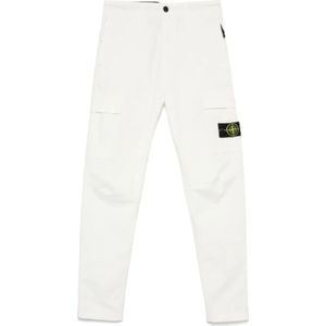 Stone Island, Heren, Broeken, Beige, Maat: W33 Katoen,