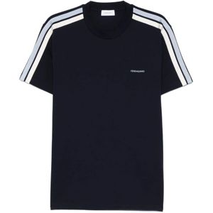 Ferragamo, Heren, Tops, Blauw, Maat: L