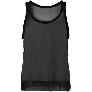 Valentino, Dames, Tops, Zwart, Maat: 2XS Zijde,