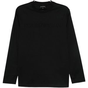 Emporio Armani, Heren, Tops, Blauw, Maat: XL Katoen,