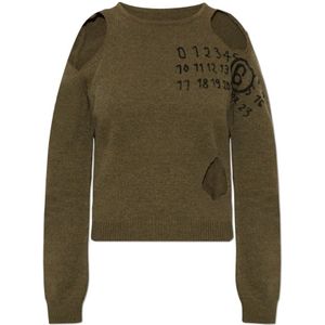 MM6 Maison Margiela, Dames, Truien, Groen, Maat: S Wol,