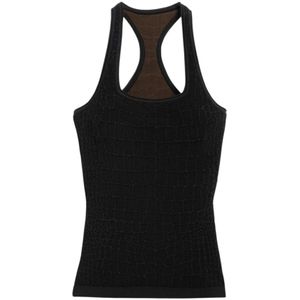 Jacquemus, Dames, Tops, Zwart, Maat: L Viscose,
