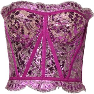 Dolce & Gabbana, Dames, Tops, Roze, Maat: XS Katoen,