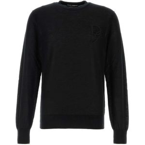 Dolce & Gabbana, Heren, Truien, Zwart, Maat: L Kasjmier,