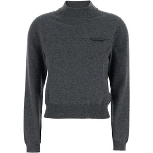 Brunello Cucinelli, Dames, Truien, Grijs, Maat: M Kasjmier,