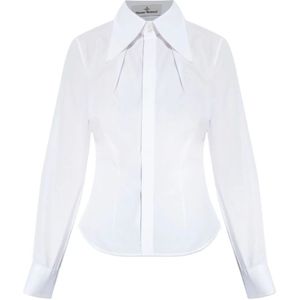 Vivienne Westwood, Dames, Blouses & Shirts, Wit, Maat: M Katoen,