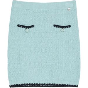 Twinset Lichtblauwe Jacquard Minirok , Blue , Dames , Maat: S