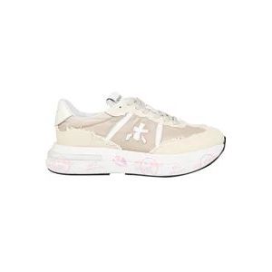 Premiata Beige Cassie Sneakers , Beige , Dames , Maat: 36 EU