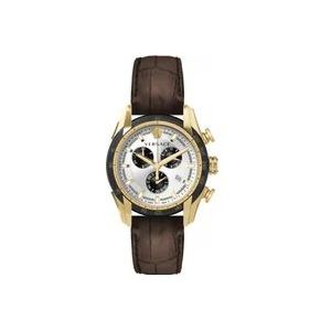 Versace V-Ray Chronograaf Leren Band Horloge , Multicolor , Heren , Maat: ONE Size