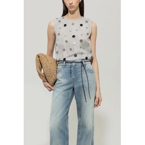 Luisa Cerano, Dames, Tops, Veelkleurig, Maat: S Katoen,