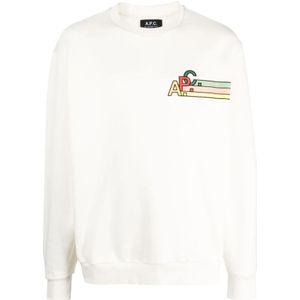 A.p.c., Heren, Sweatshirts & Hoodies, Beige, Maat: XL Katoen,