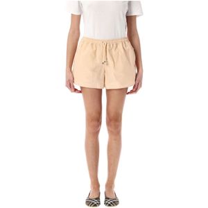 Burberry, Dames, Korte broeken, Beige, Maat: XS Katoen,