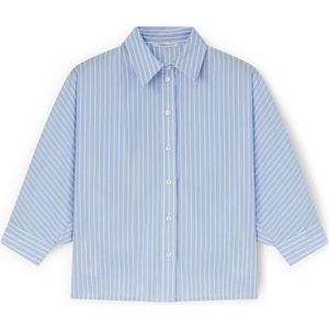 Motivi, Dames, Blouses & Shirts, Blauw, Maat: XS Katoen,