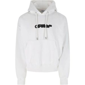 Off White, Heren, Sweatshirts & Hoodies, Wit, Maat: XS Katoen,