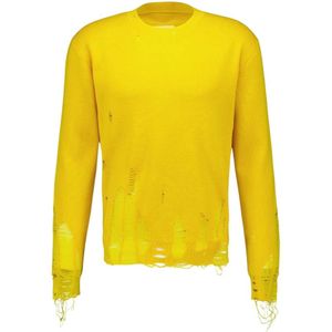 MM6 Maison Margiela, Heren, Truien, Geel, Maat: M Wol,