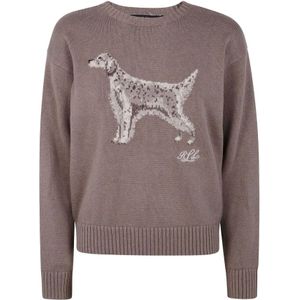 Ralph Lauren, Dames, Truien, Bruin, Maat: L Katoen,